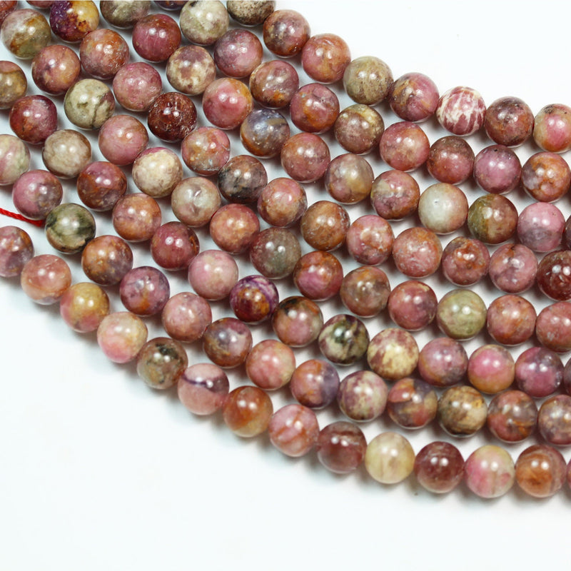 Pink Tourmaline, 10mm Pink Round Gemstone Strand, 15.5 inch , about 40 beads , 1mm hole