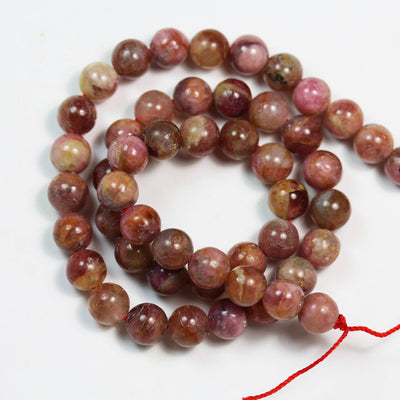 Pink Tourmaline, 10mm Pink Round Gemstone Strand, 15.5 inch , about 40 beads , 1mm hole