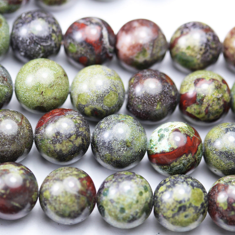 Dragon Blood Jasper,10mm One full strand Round Gemstone Beads,16inch, about40 beads, 1mm hole