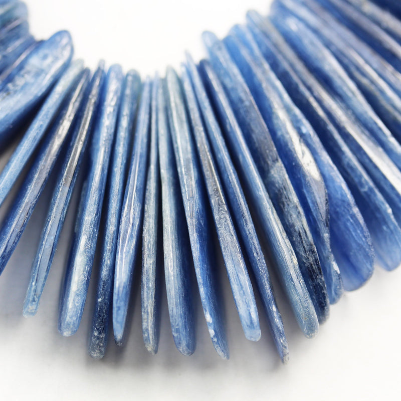 Natural Kyanite, 20-50mm Graduated Stick Gemstone Beads, 16inch , 20-50mm length, 10-12mm width,about180pcs