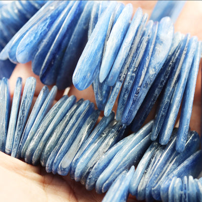 Natural Kyanite, 20-50mm Graduated Stick Gemstone Beads, 16inch , 20-50mm length, 10-12mm width,about180pcs