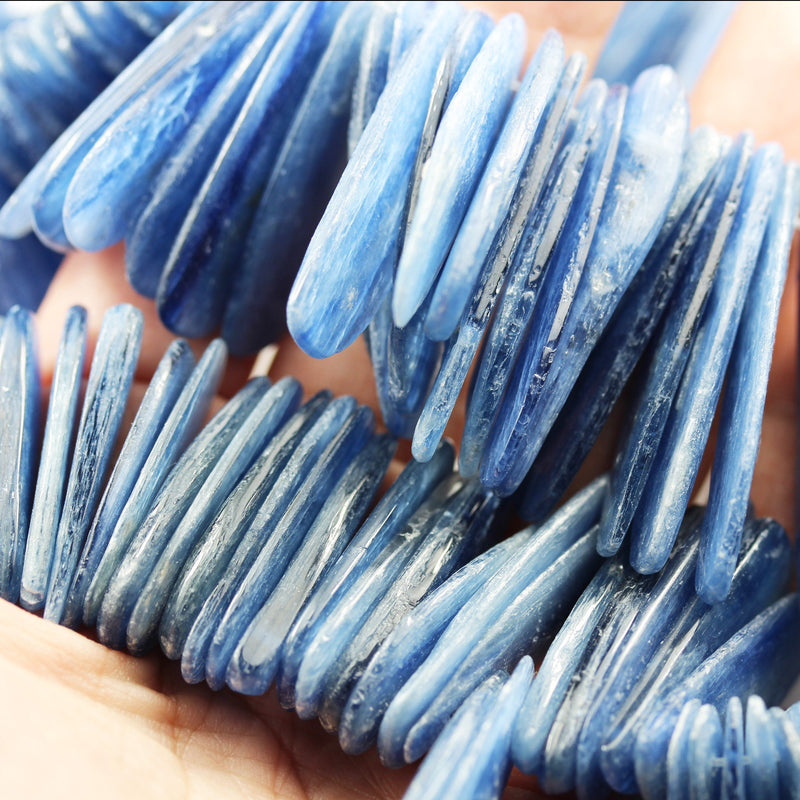 Natural Kyanite, 20-50mm Graduated Stick Gemstone Beads, 16inch , 20-50mm length, 10-12mm width,about180pcs