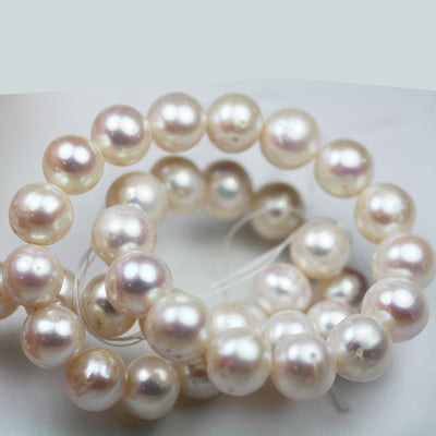 11-12mm White Round baroque Freshwater Pearl Strands,15.5 inch, about 40 beads,0.6mm hole