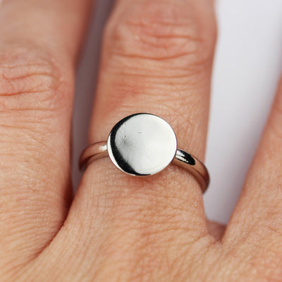 Ring Setting 1pc Adjustable 925 Sterling Silver Jewellery Ring Mounting, Ring Setting,10mm Bezel Ring Blanks