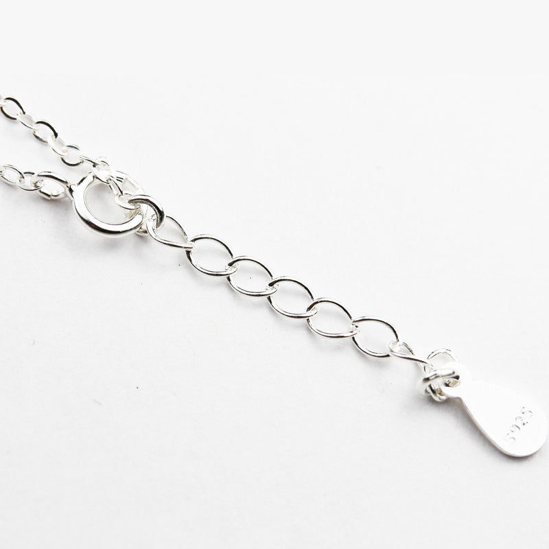 Bracelet chain 925 sterling silver chain for easy making charm bracelet, 6inch +1 inch extension bracelet chain,1mm thickness