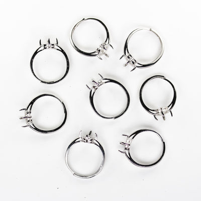 Adjustable ring mounting 925 sterling silver jewellery findings, ring setting,for 8mm round beads