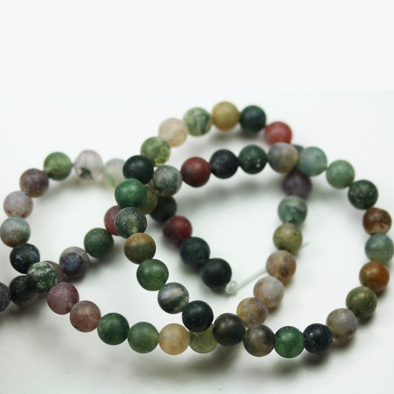 Matte Indian agate, 4mm round agate gemstone beads strand, 16inch, hole0.8 mm, about 90 beads