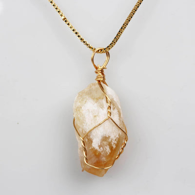 2pcs Raw Citrine Point Gemstone, Gold Plated Wire Wrapped Pendant, size 10-18*12-40mm