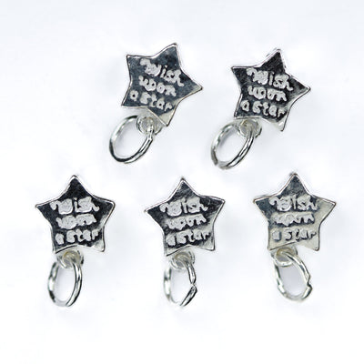 Charm 2pcs star charm, 925 sterling silver jewellery findings beads, 8*10mm pendant,3mm hole,5mm closed jump ring