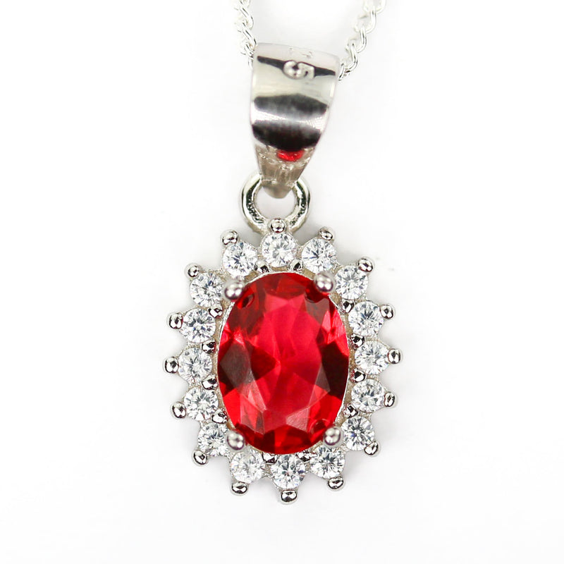 Charm 1pc 925 Sterling Silver Jewellery Beads, 9*13mm Oval Bezel Pendant w/ 1mm Cubic Zirconia, 6mm Bail, 4mm Hole